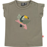 Toucan Graphic Cap Sleeve T-Shirt