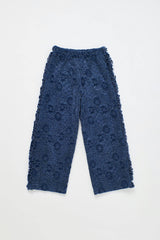 LACE FLOWERS PANTS BLUE