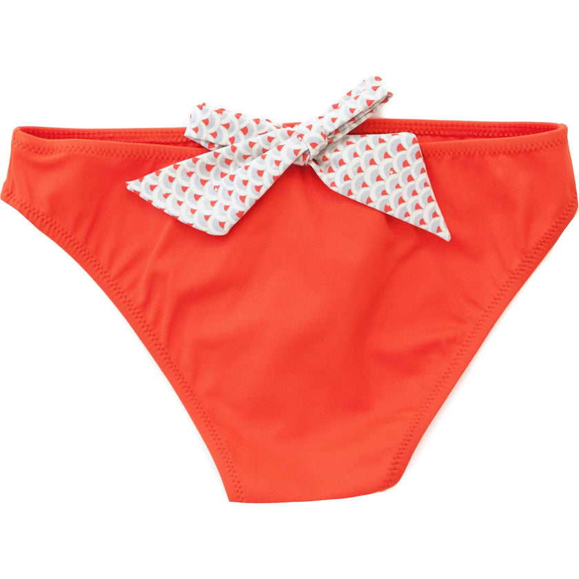 Isabella swim pants in mandarinred and scales print