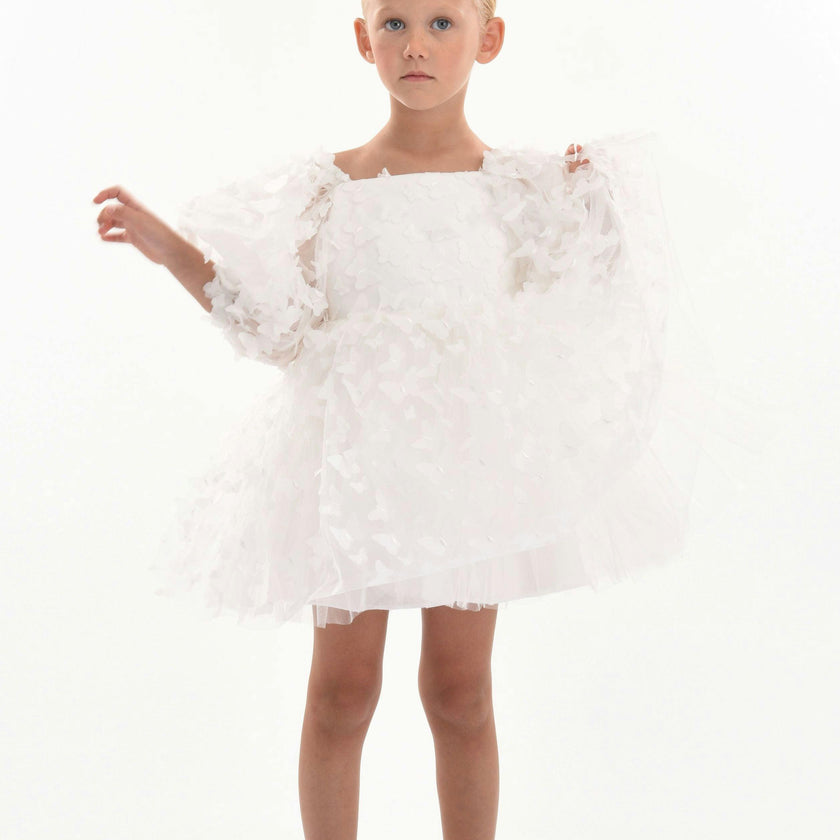 White Bell Mariposa Dress
