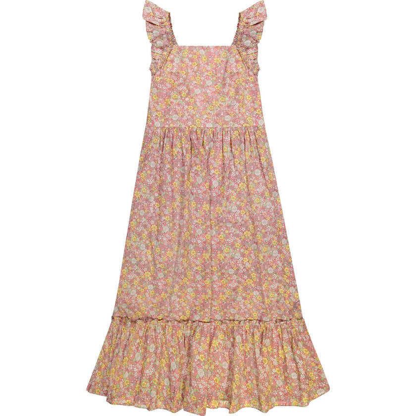 Queen B Jacqueline Women'S Flutter Sleeve Maxi Dress, Florals