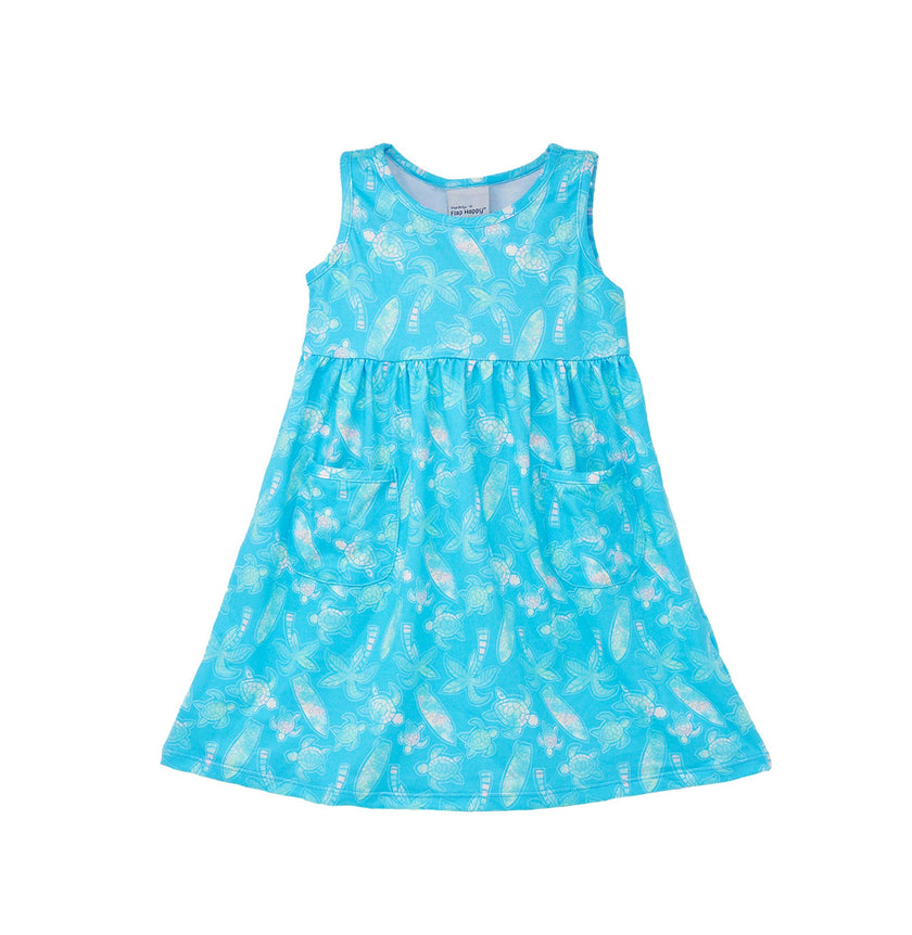 UPF 50+ Dahlia Sleeveless Tee Dress w/ Pockets