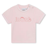 BOSS KIDSWEAR Pink Tracksuit And T-shirt Baby Set