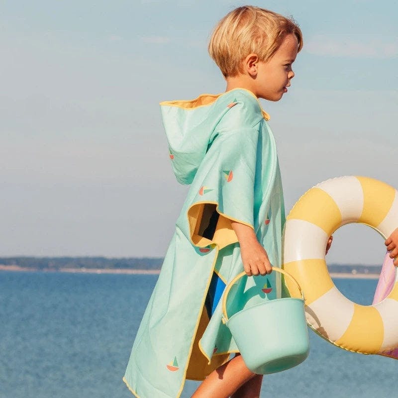 Quut Beach Poncho Banana Blue + Mini Ballo Banana Blue