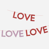 Glitter Fabric Love Garland