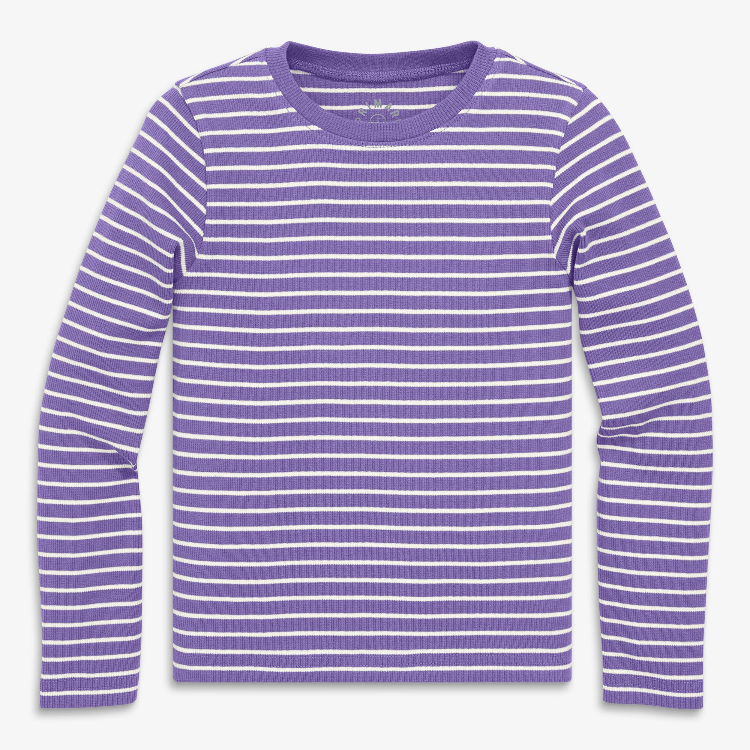 Kids long sleeve rib tee in stripe