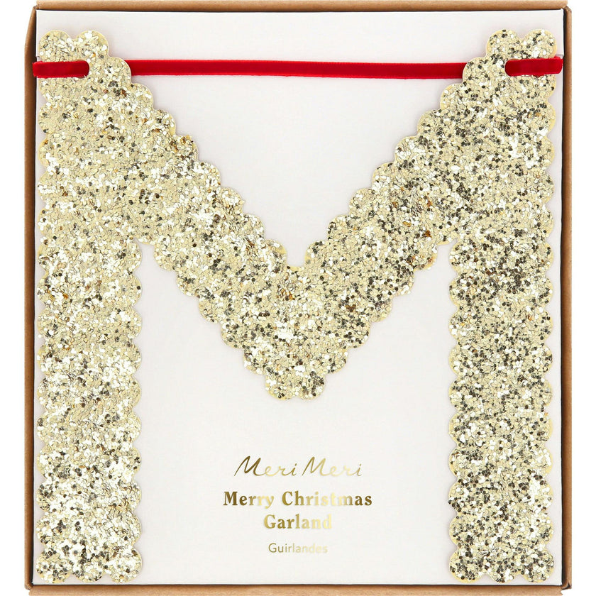 Glitter Merry Christmas Garland