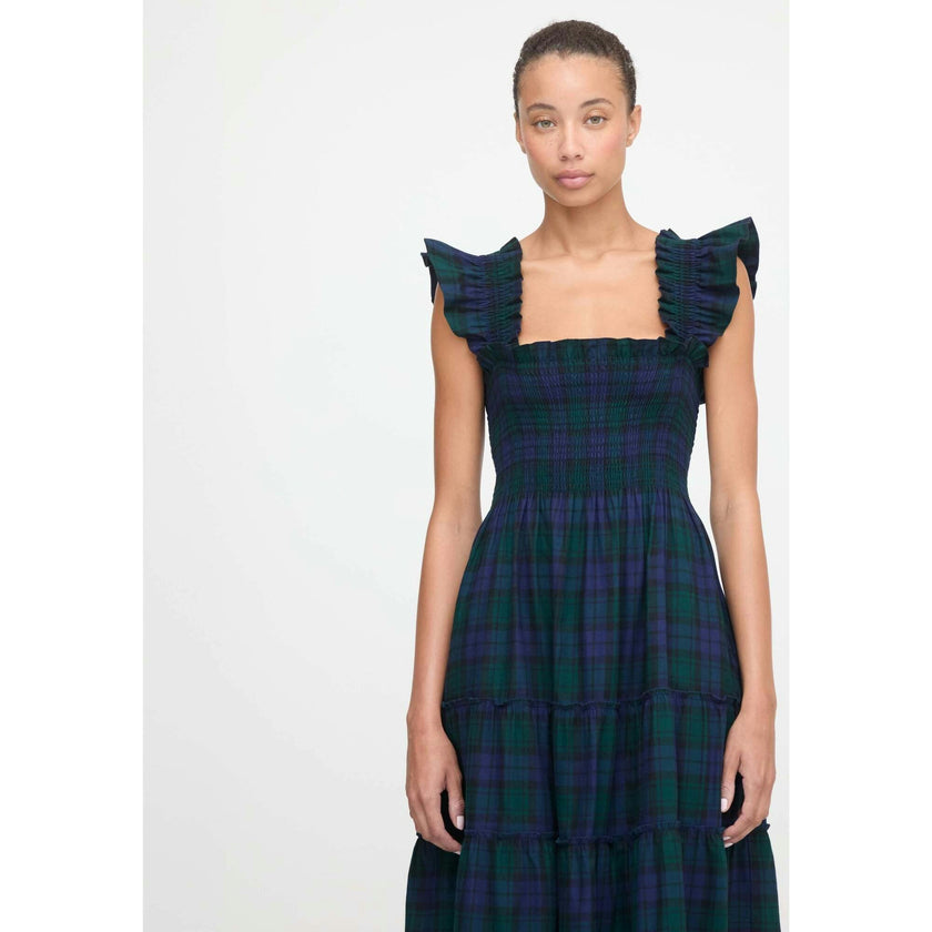 The Ellie Nap Dress - Blackwatch Tartan