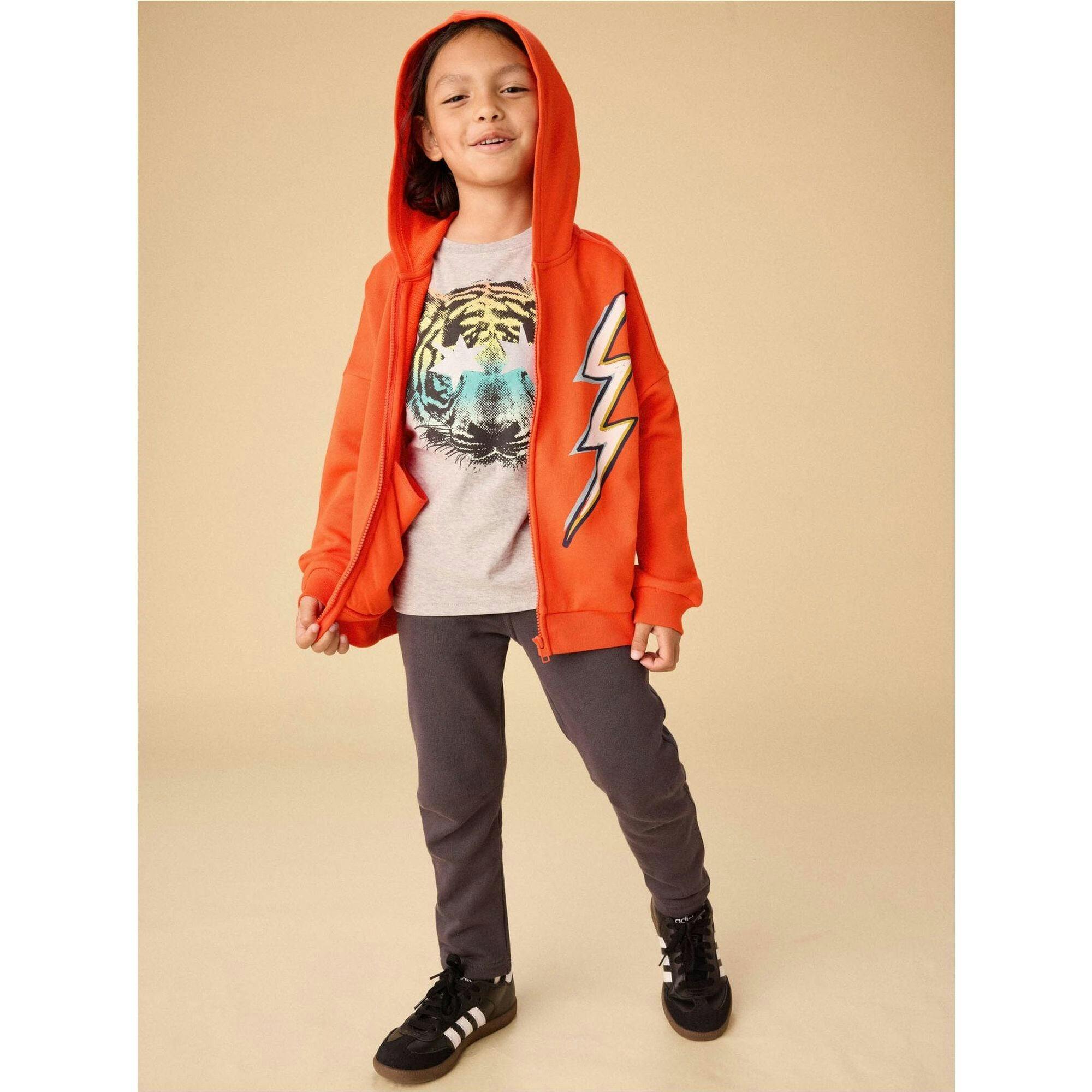 Star Foil Graphic Tee, Grey