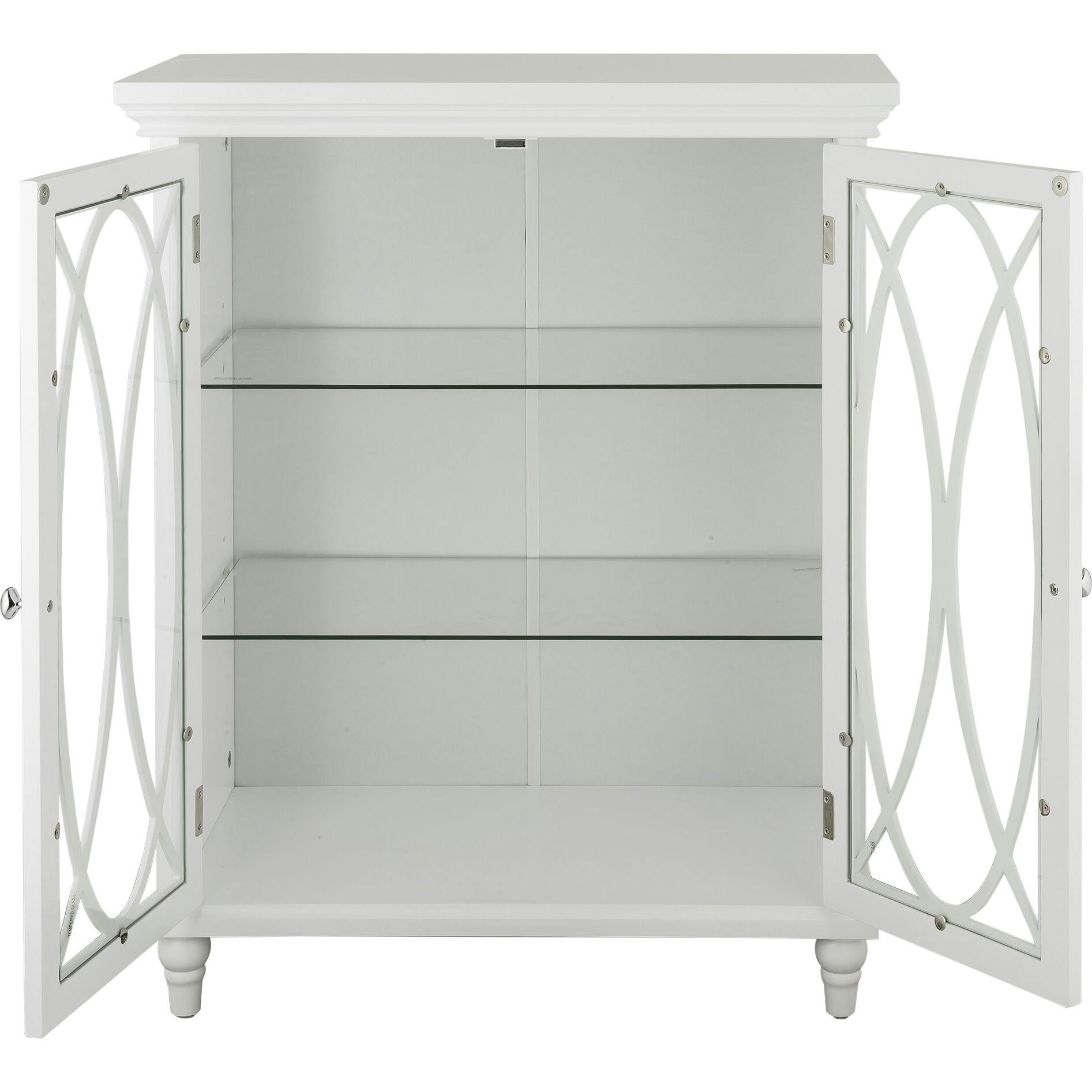 Florence 2 Door Wooden Floor Cabinet with Adjustable Shelves