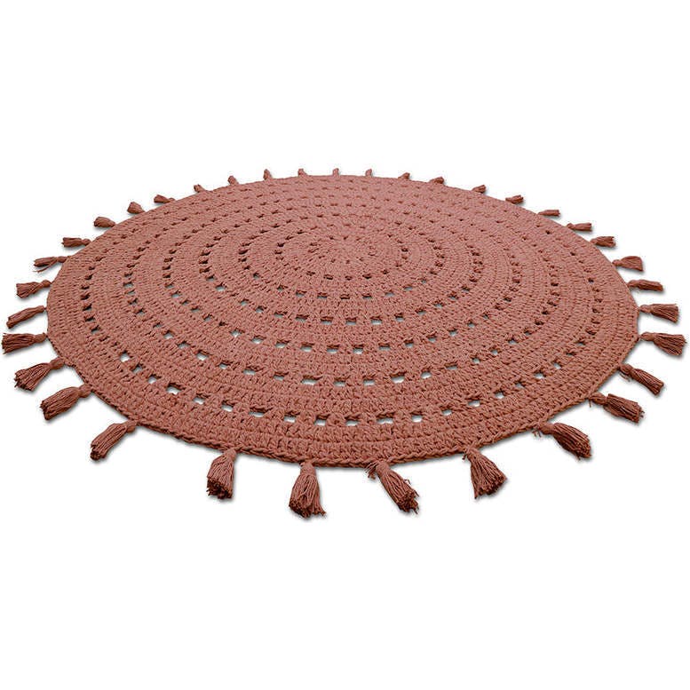 Nila Hand-Crocheted Tassel Round Rug