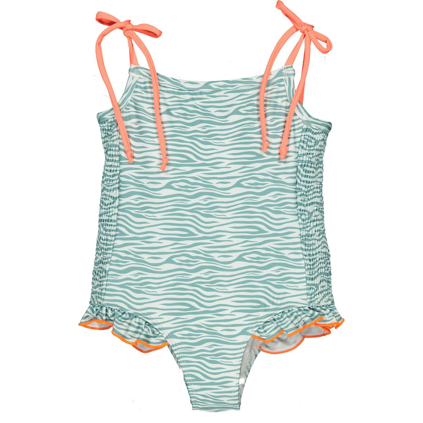 Stripes Smocked Swimsuit, Prints