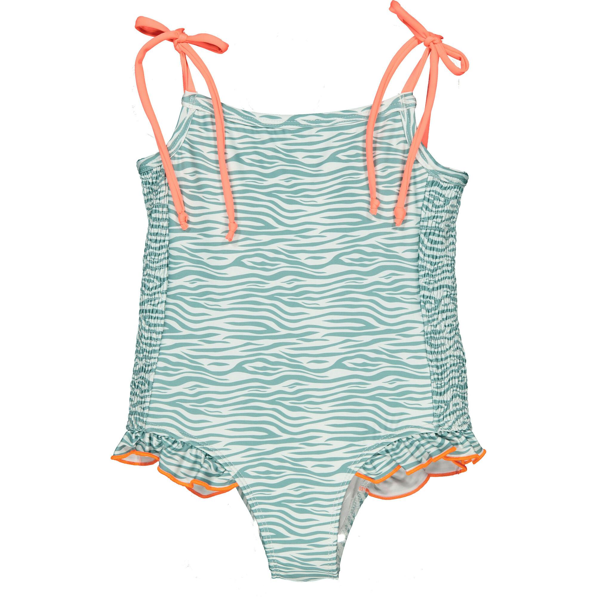 Stripes Smocked Swimsuit, Prints