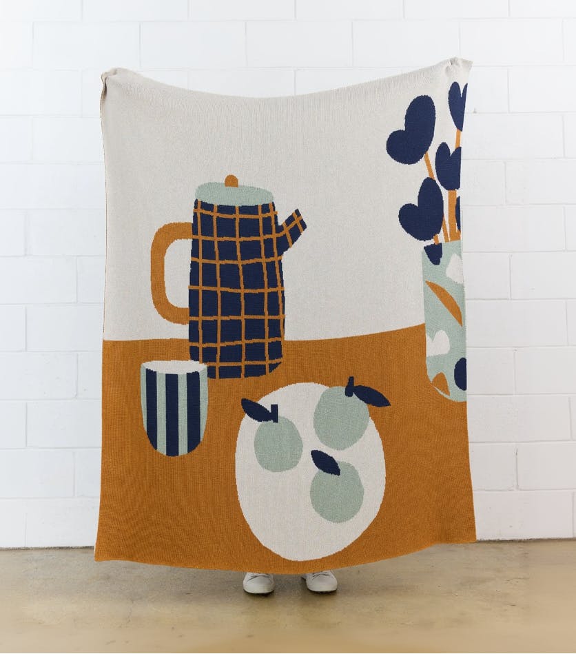 Breakfast Knit Blanket