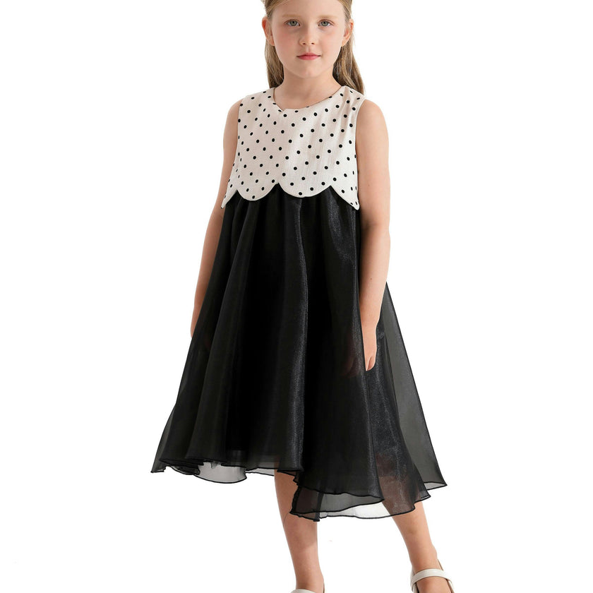 Black Menorca Polka Dot Dress