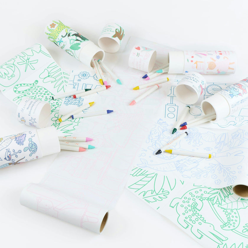 Wild Animals Coloring Roll