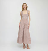 The Goldie Nap Dress - Cognac Gingham