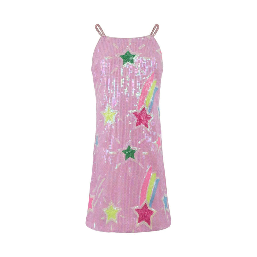 Pink Shooting Star Sequin Tank Dress