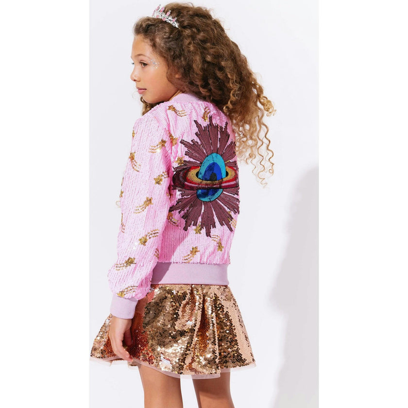 Galaxy Star Sequin Bomber