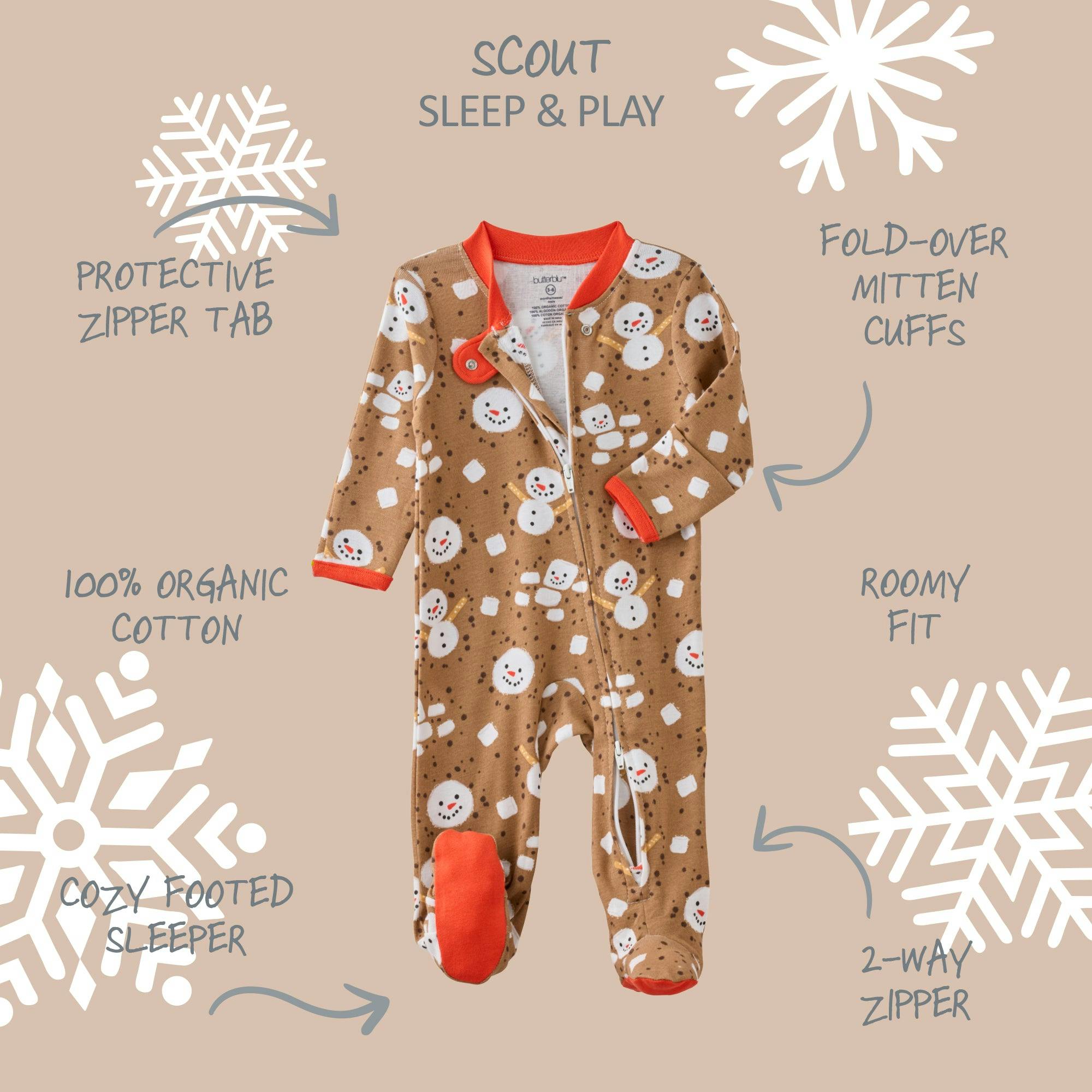 SCOUT Sleep & Play Baby Boys Pajamas