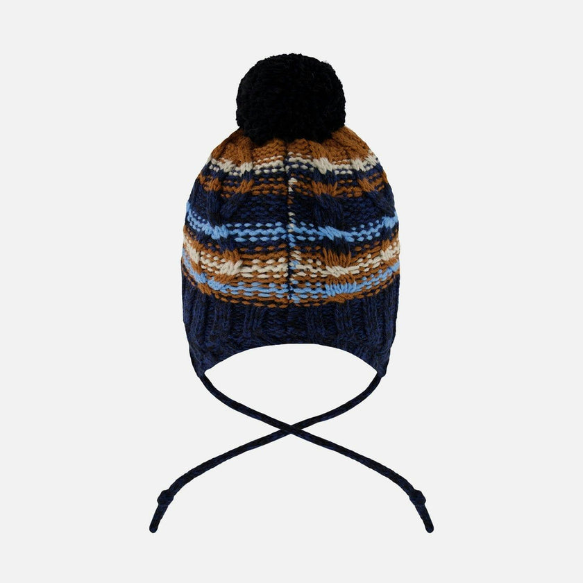 Lined Peruvian Knit Winter Hat with Pompom