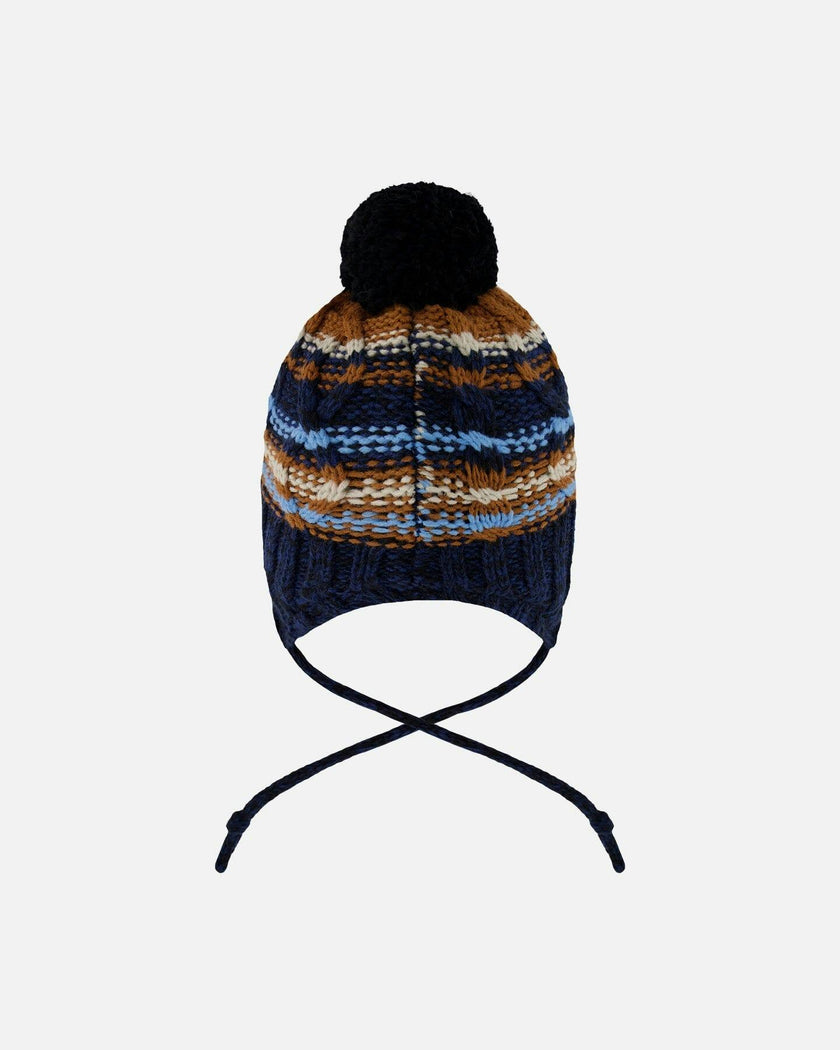 Lined Peruvian Knit Winter Hat with Pompom