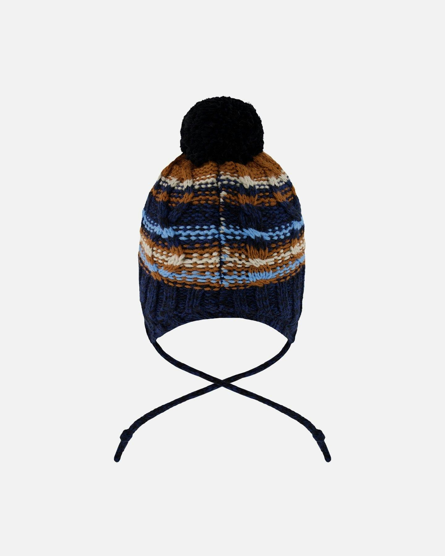 Lined Peruvian Knit Winter Hat with Pompom