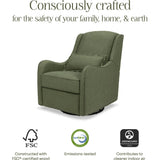 Devon Recliner and Swivel Glider in Olive Boucle