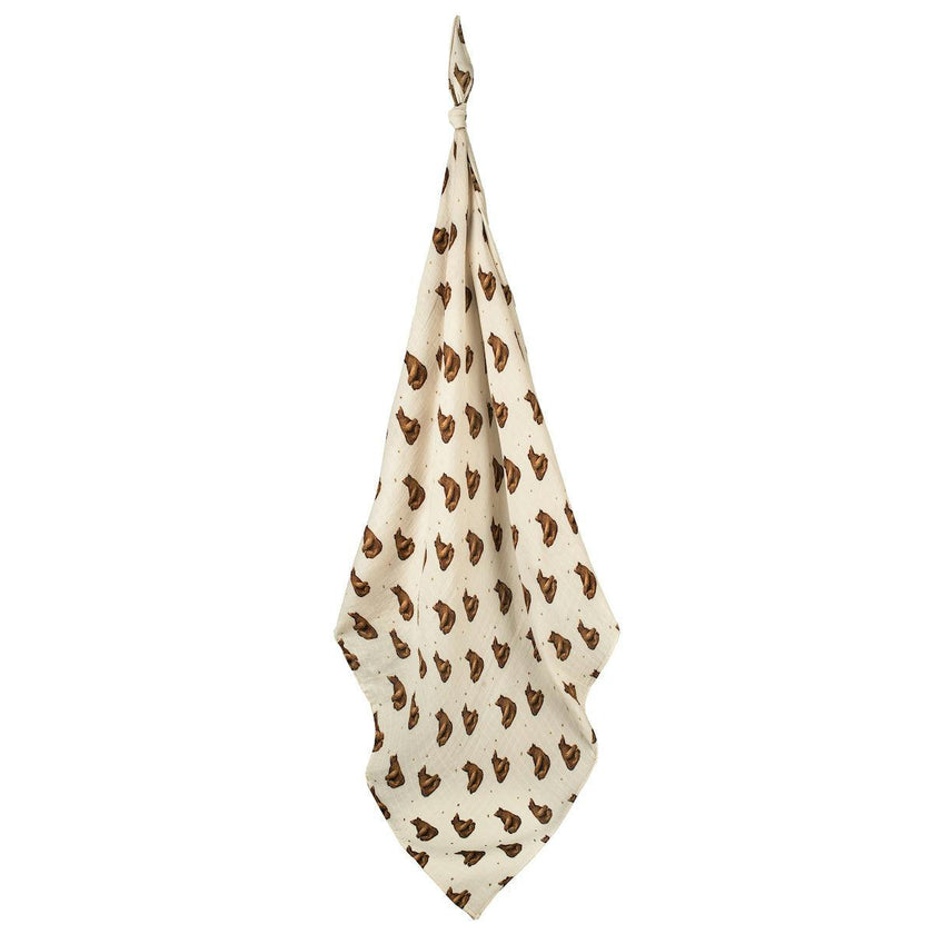 Honey Bamboo Muslin Swaddle Blanket
