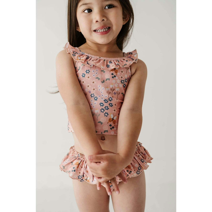 Girl's Two-Piece Tankini Swimsuit Burlwood