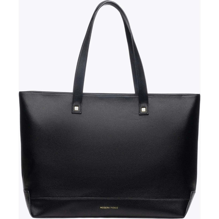 Vegan Leather Work Tote Bag with Removable Insulated Pouch