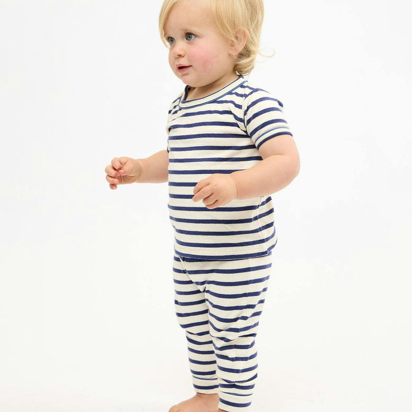 Andy Baby Legging, Navy Stripe