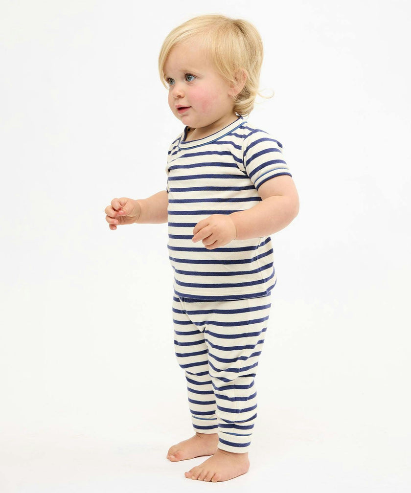Andy Baby Legging, Navy Stripe