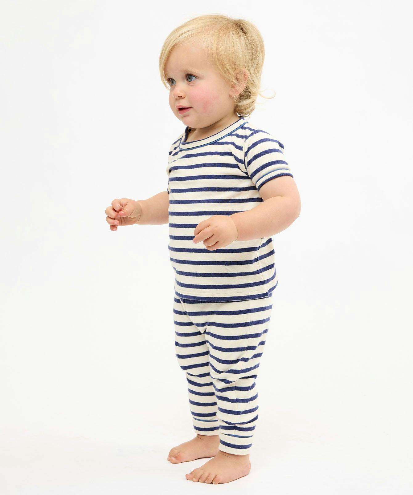 Andy Baby Legging, Navy Stripe