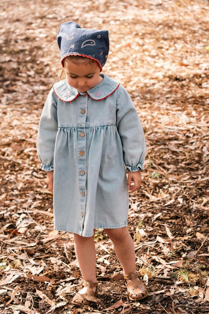 Clementine Dress in Denim Darling