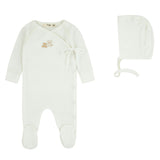 Pointelle Footie And Bonnet