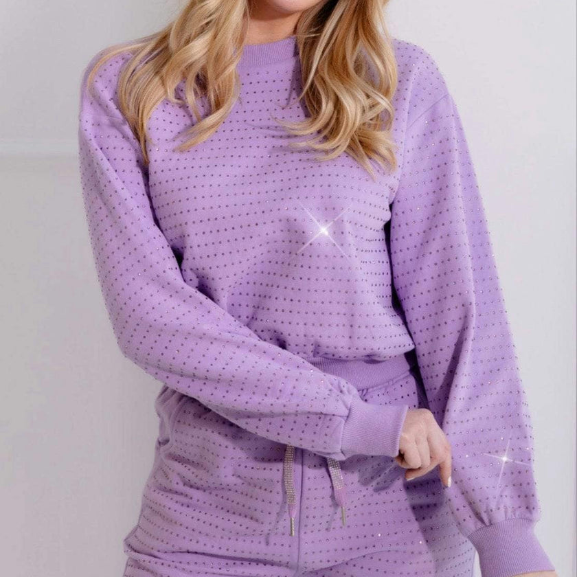 Women's Lavender Crystal Set