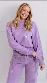 Women's Lavender Crystal Set