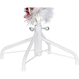 4-Foot Pre-Lit Red and White LED Tinsel Candy Cane