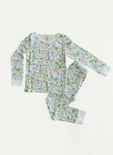 Children's Two Piece Organic Pajamas - Tropical Garden