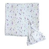 Bamboo Muslin Swaddle Blanket & Topknot Set - Into the Wild