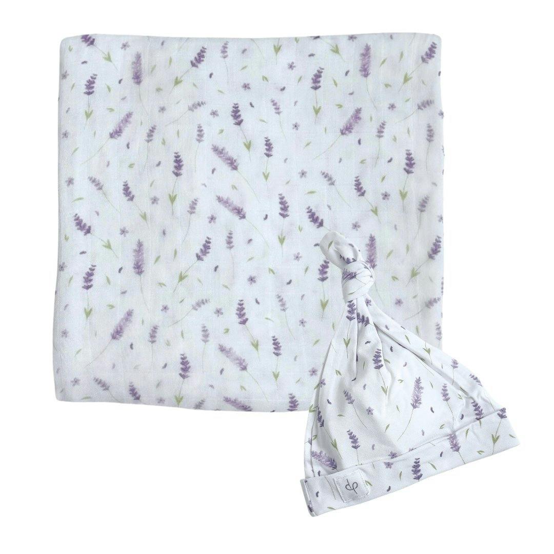 Bamboo Muslin Swaddle Blanket & Topknot Set - The Fun-gis