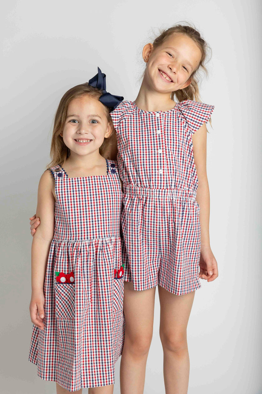 Plaid Seersucker Romper