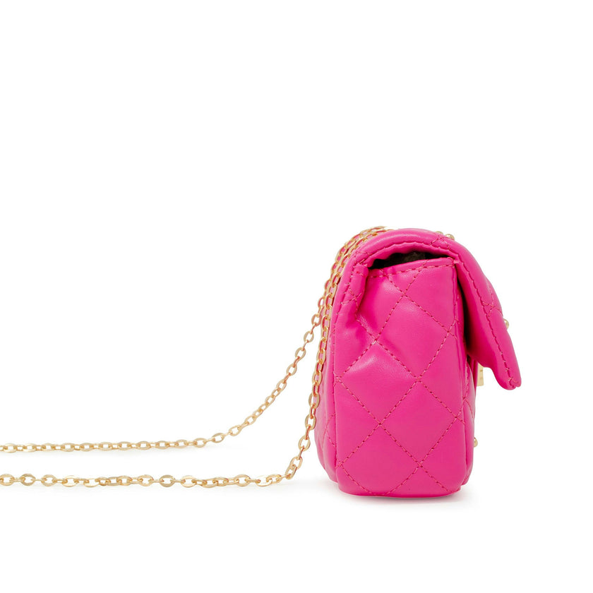 Classic Quilted Stud Flap Mini Handbag