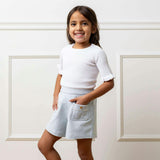 Organic French Terry Patch Pocket Short, Blue