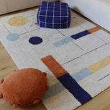Washable Rug Geometrical Shapes, Beige