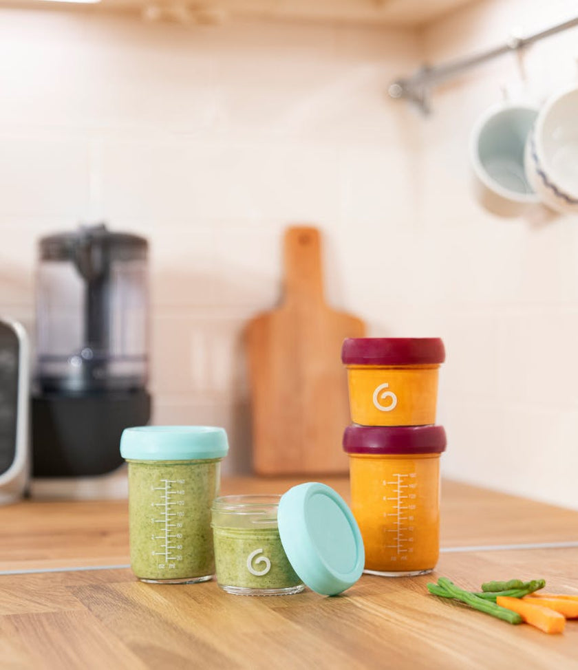Glass Babybols Baby Food Storage Containers (Airtight, Leakproof Meal Prep Bowls)