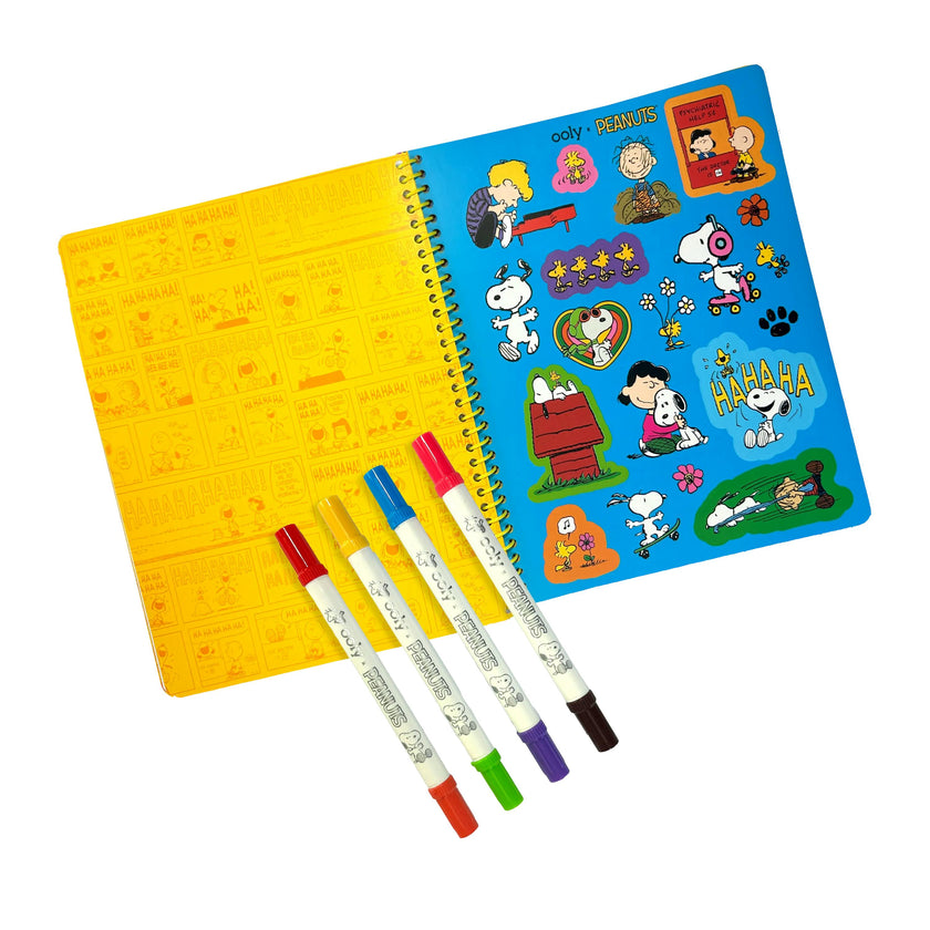 OOLY x Peanuts Activity Travel Kit - 4 Double-Ended Markers 60 Pages