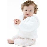 Chenille - Grey & Ivory Stripe Hooded Jacket
