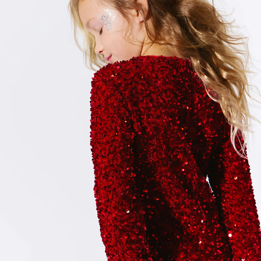 Ruby Shimmer Dress